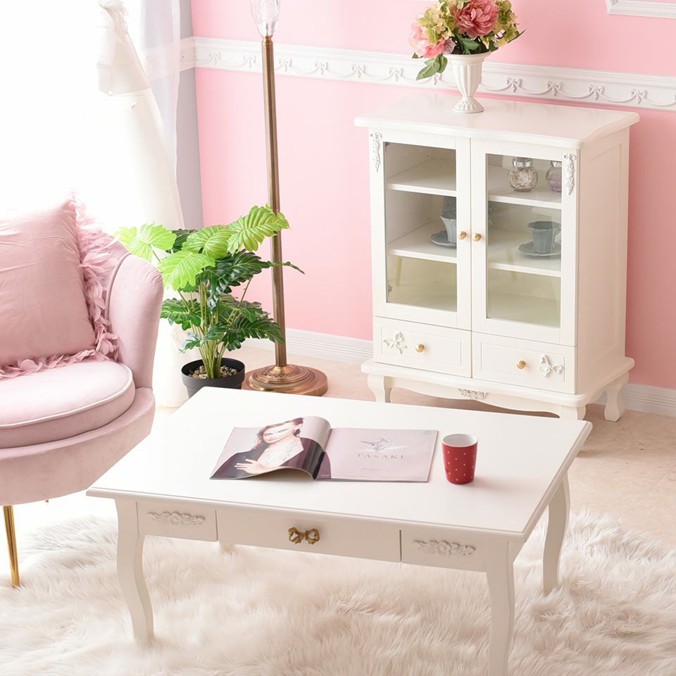 スノーホワイト プリンセス ミニキャビネット 幅65cm 画像13