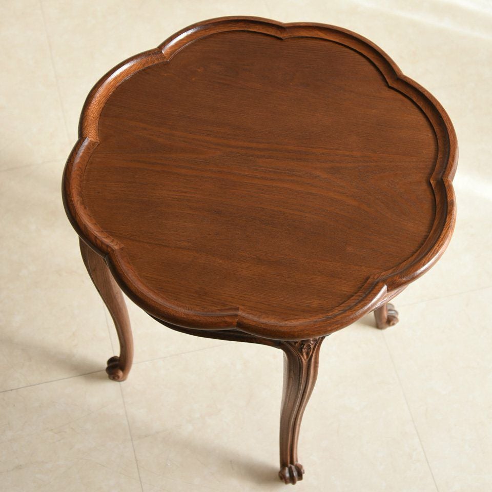 アンティーク調 サイドテーブル 英国調 コーヒーテーブル オーク材 高級 画像4