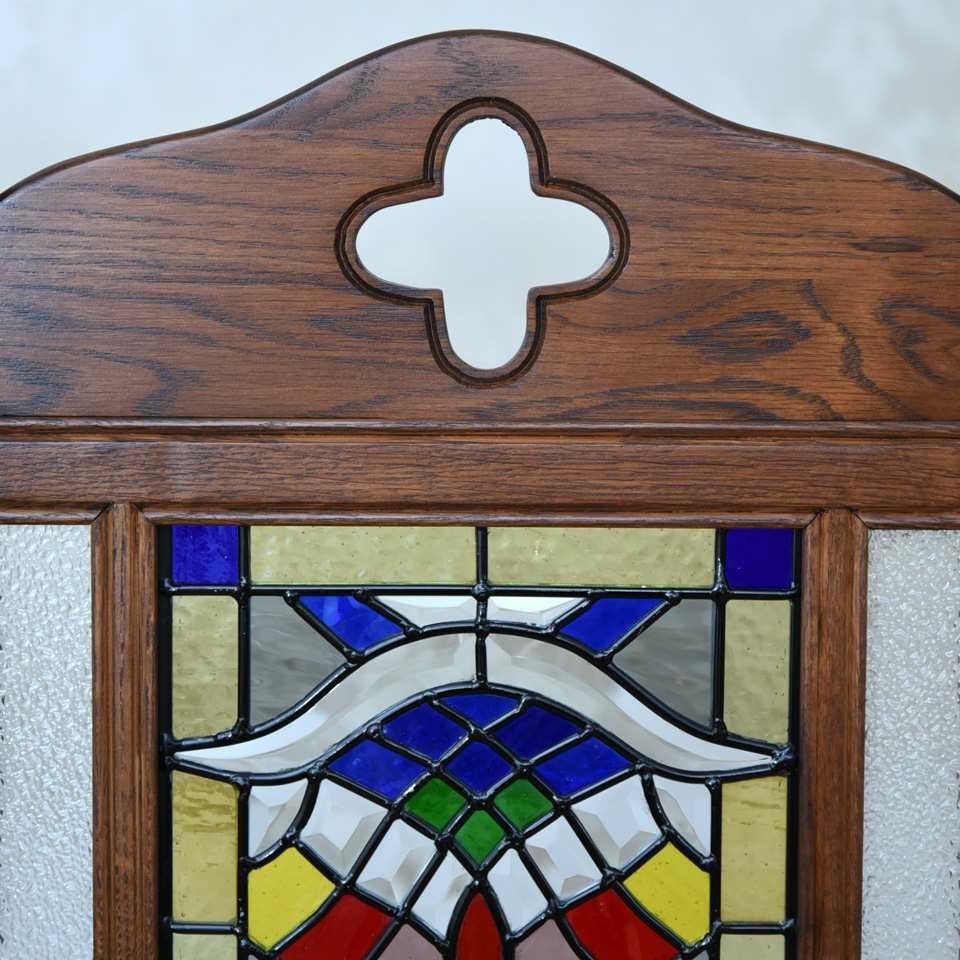 アンティーク調 スクリーン 英国調 パーティション 間仕切り オーク材 高級 画像5