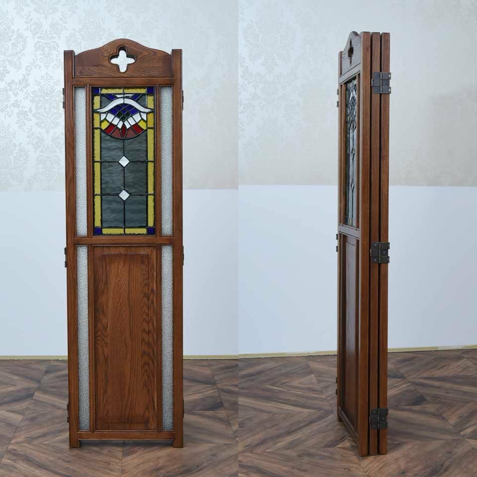 アンティーク調 スクリーン 英国調 パーティション 間仕切り オーク材 高級 画像10