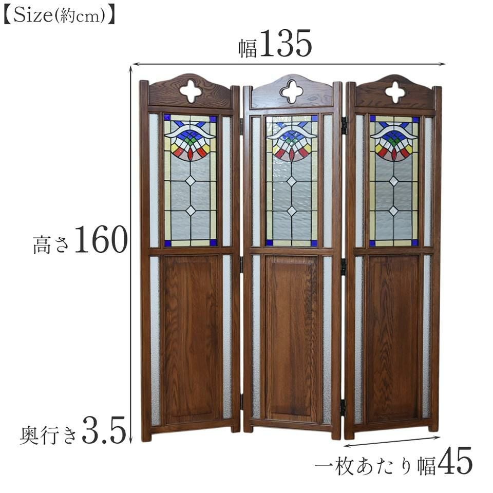 アンティーク調 スクリーン 英国調 パーティション 間仕切り オーク材 高級 画像16