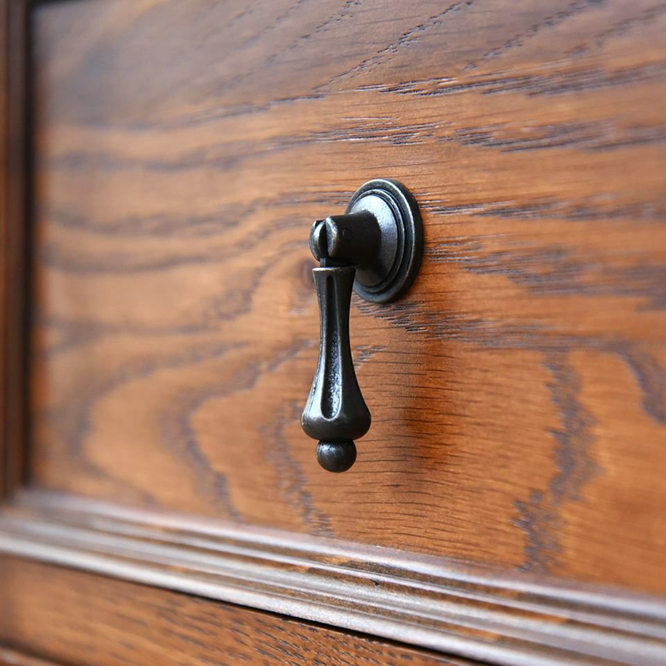 アンティーク調 3段チェスト 英国調 たんす 収納家具 オーク材 高級 画像6