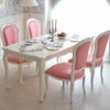 アンリヴェルデ ダイニングセット5P 4人掛け アイボリー ピンク 幅175cm 画像14