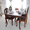 英国調 クイーンアン様式 ダイニングセット5P 4人掛け ブラウン 幅170cm 画像3