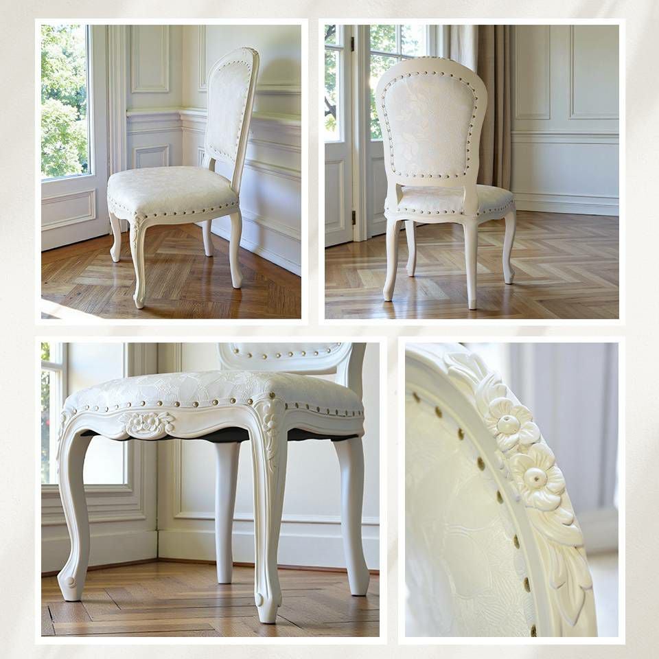 アンリヴェルデ ダイニングセット5P 4人掛け アイボリー 幅145cm 画像11