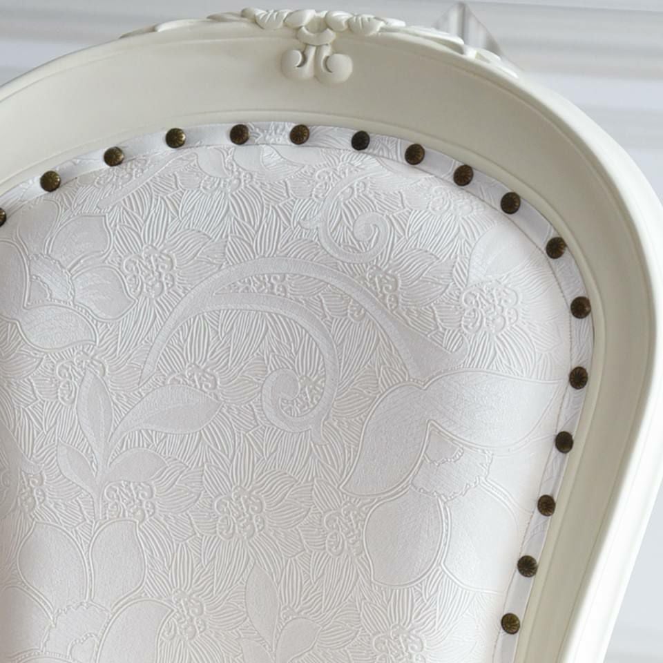 アンリヴェルデ ダイニングセット5P 4人掛け アイボリー 幅145cm 画像18鋲カラーアンティークゴールド