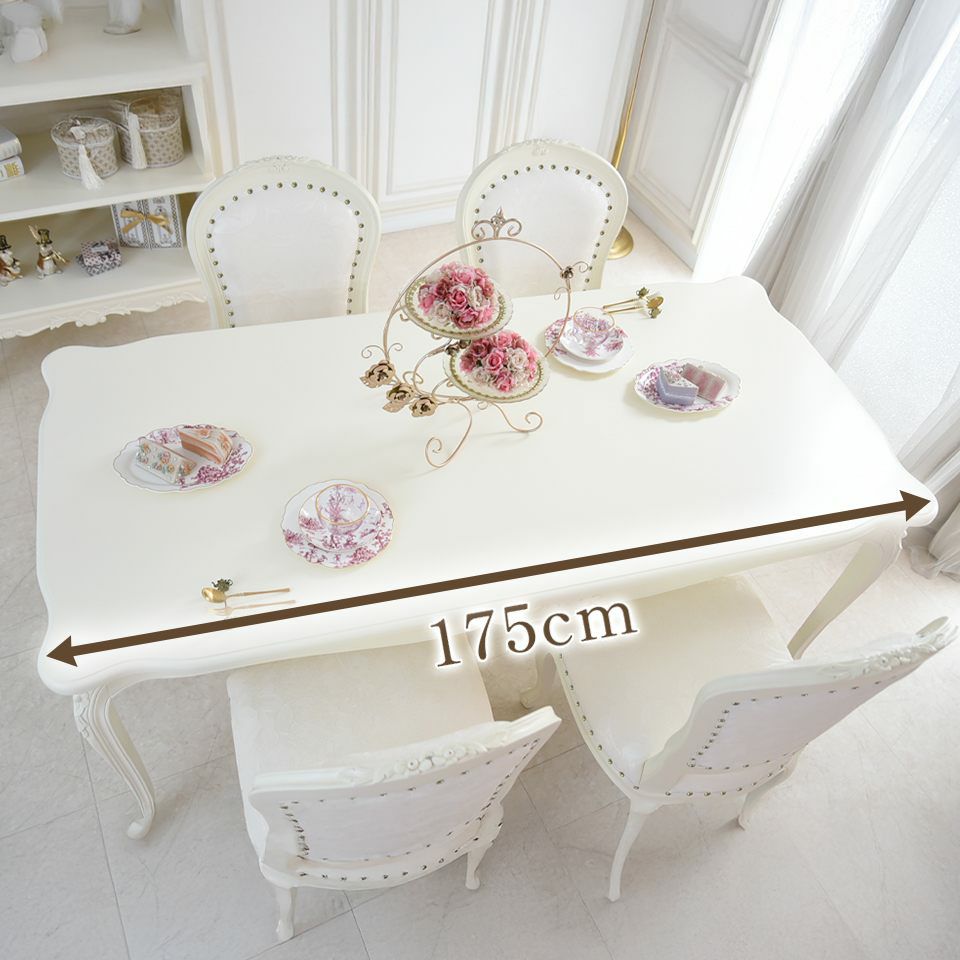 アンリヴェルデ ダイニングセット5P 4人掛け アイボリー 幅175cm 画像3