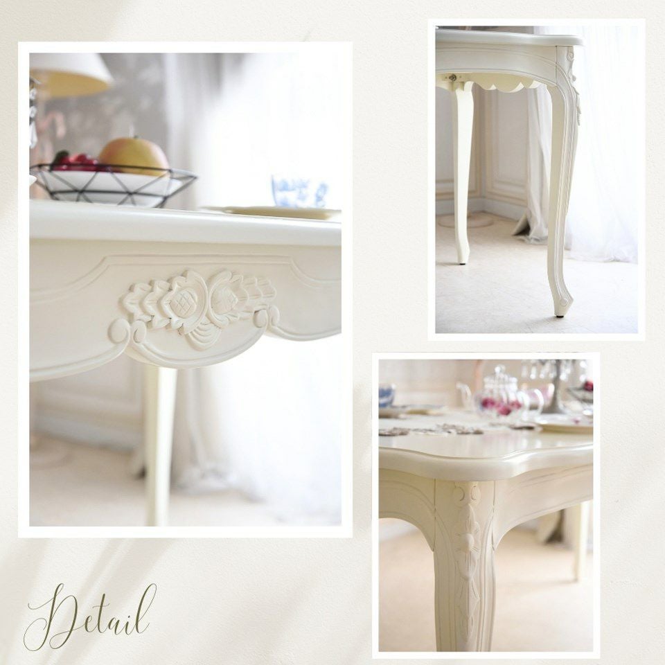 アンリヴェルデ ダイニングセット5P 4人掛け アイボリー 幅175cm 画像7