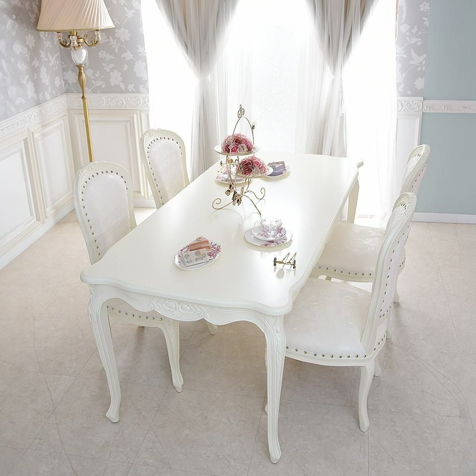 アンリヴェルデ ダイニングセット5P 4人掛け アイボリー 幅175cm 画像12