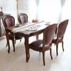 アンリヴェルデ ダイニングセット5P 4人掛け ブラウン ワイン 幅145cm 画像3