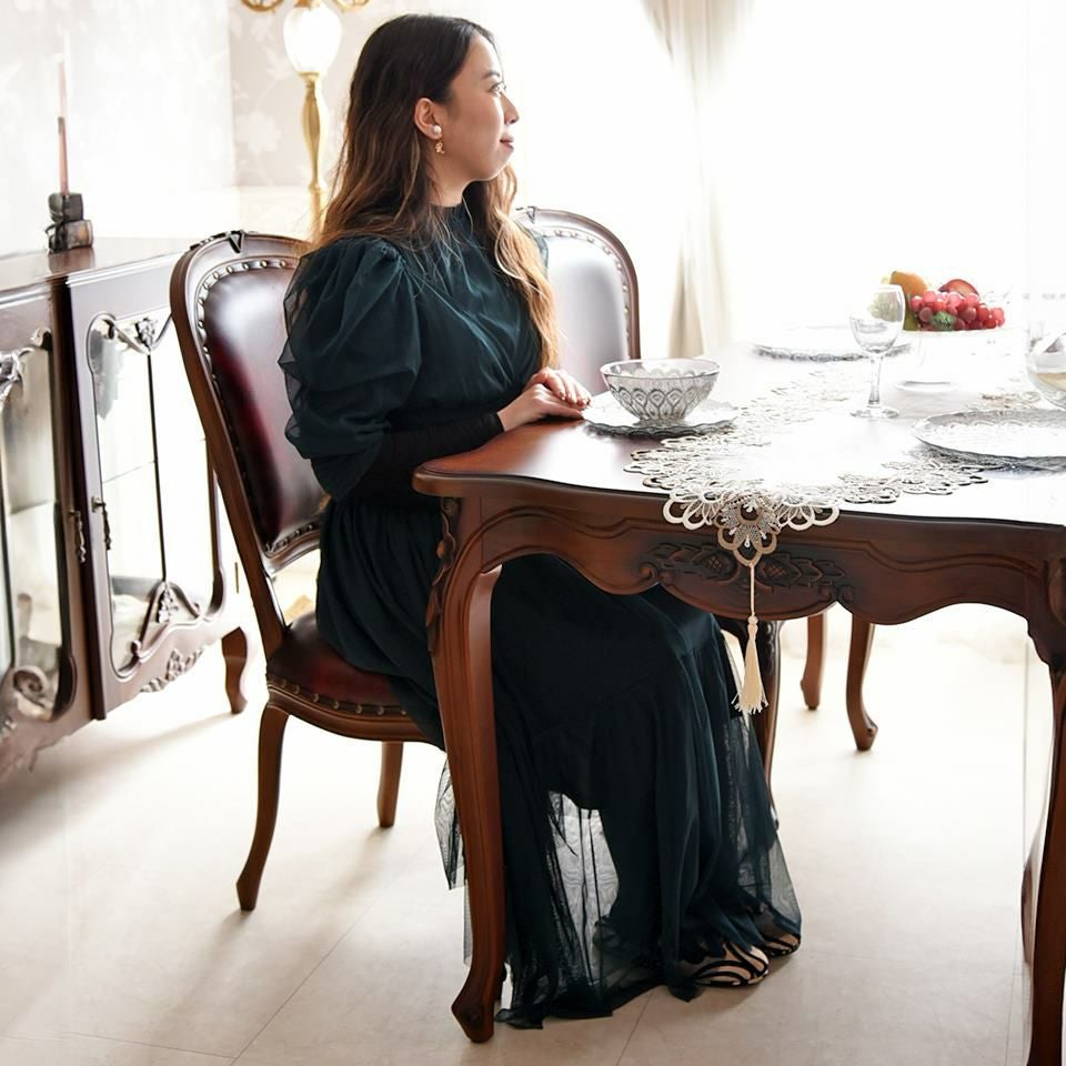 アンリヴェルデ ダイニングセット5P 4人掛け ブラウン ワイン 幅175cm 画像13