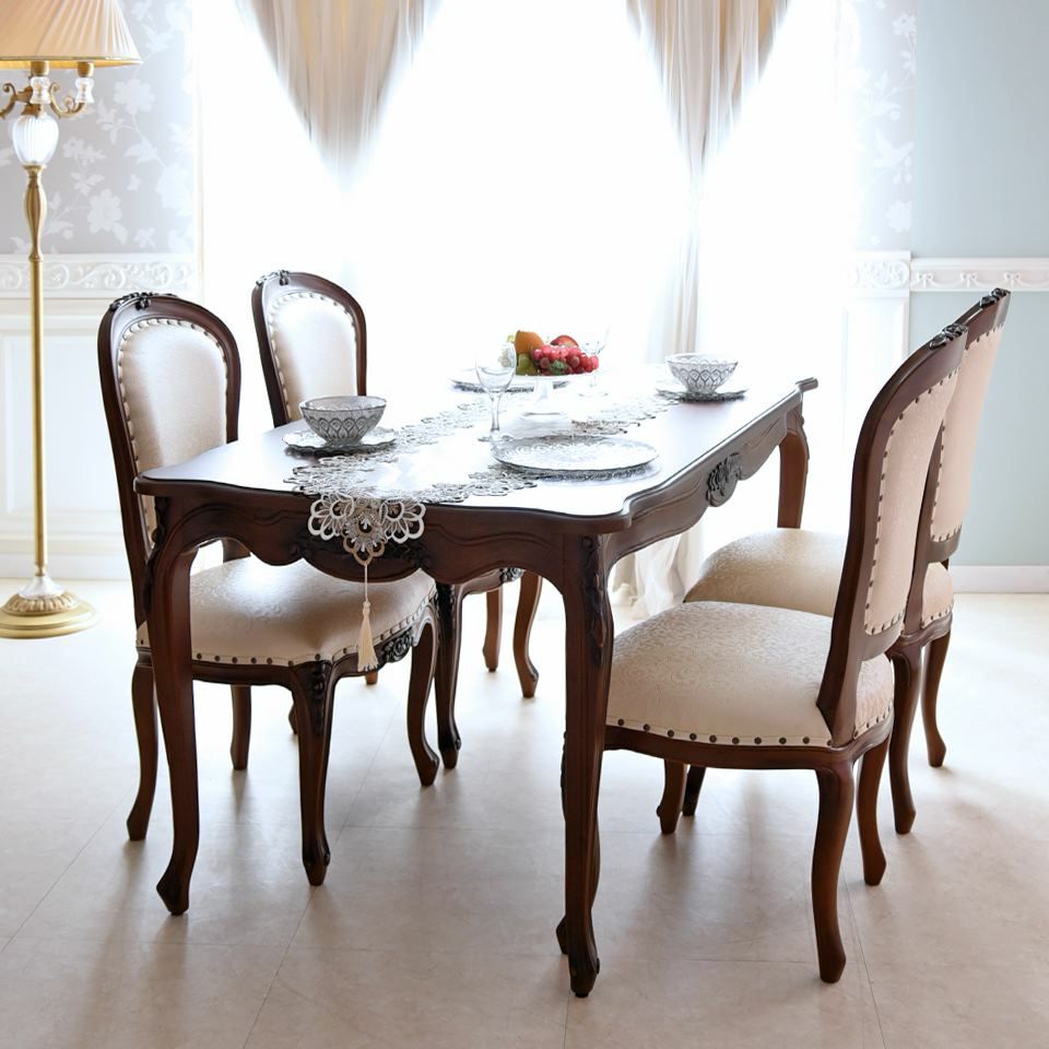 アンリヴェルデ ダイニングセット5P 4人掛け ブラウン アイボリー 幅145cm 画像12