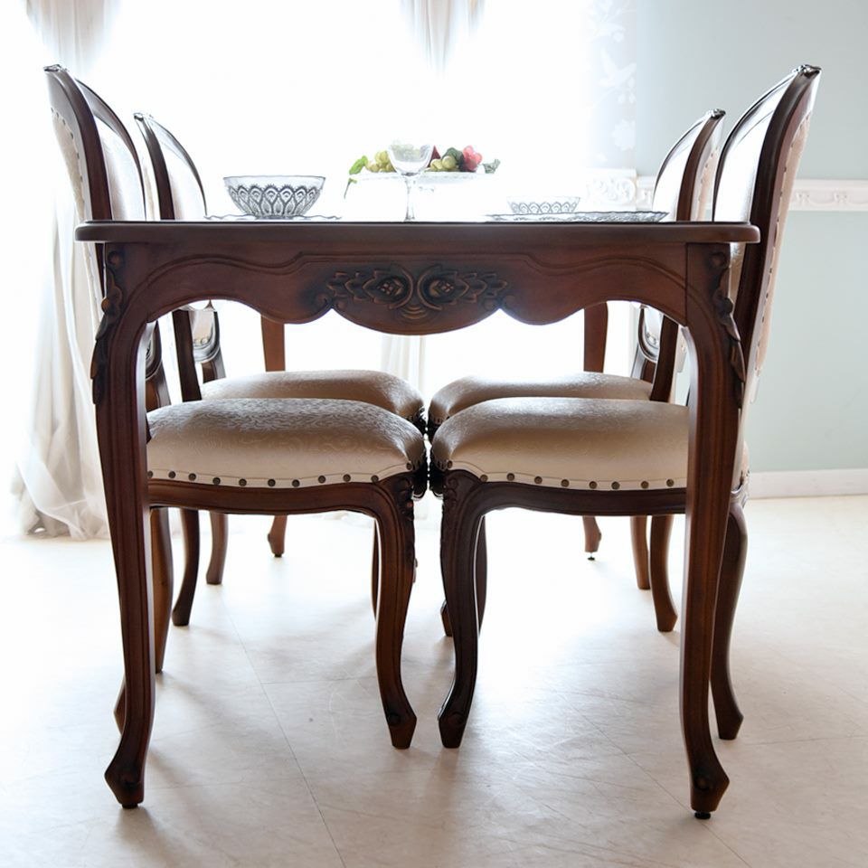 アンリヴェルデ ダイニングセット5P 4人掛け ブラウン アイボリー 幅175cm 画像4