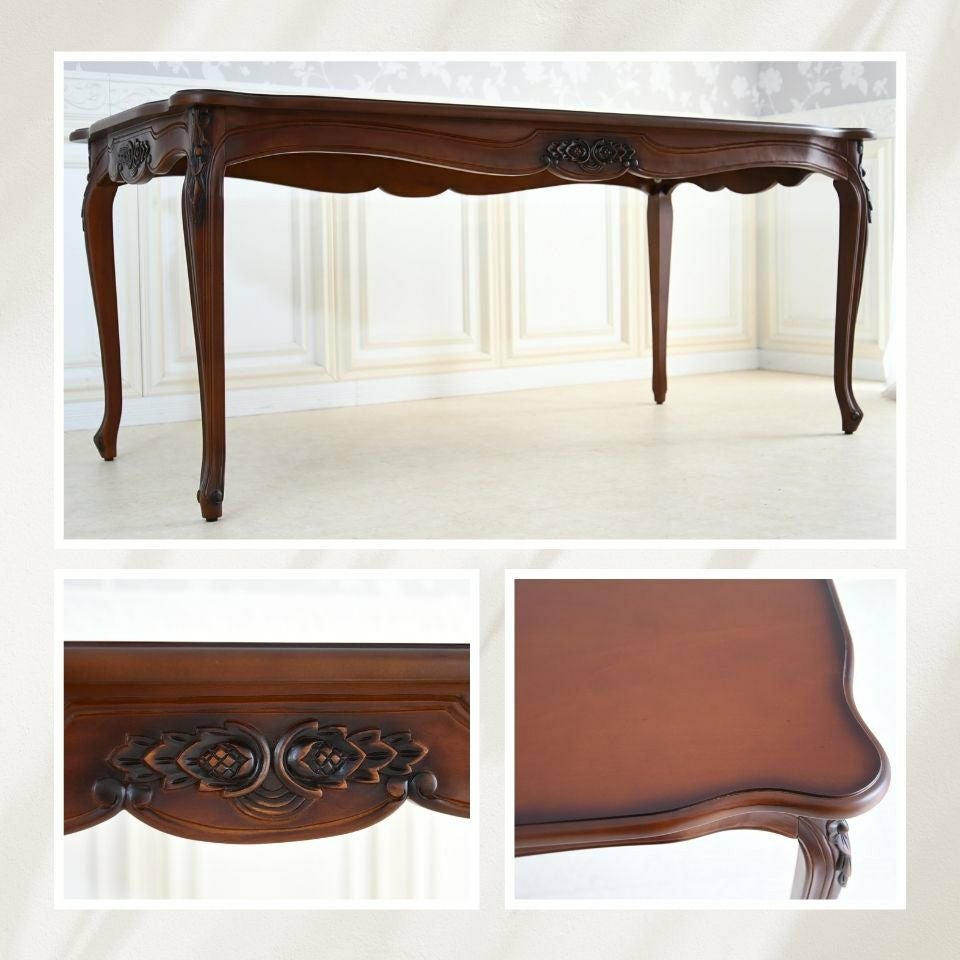 アンリヴェルデ ダイニングセット5P 4人掛け ブラウン アイボリー 幅175cm 画像7