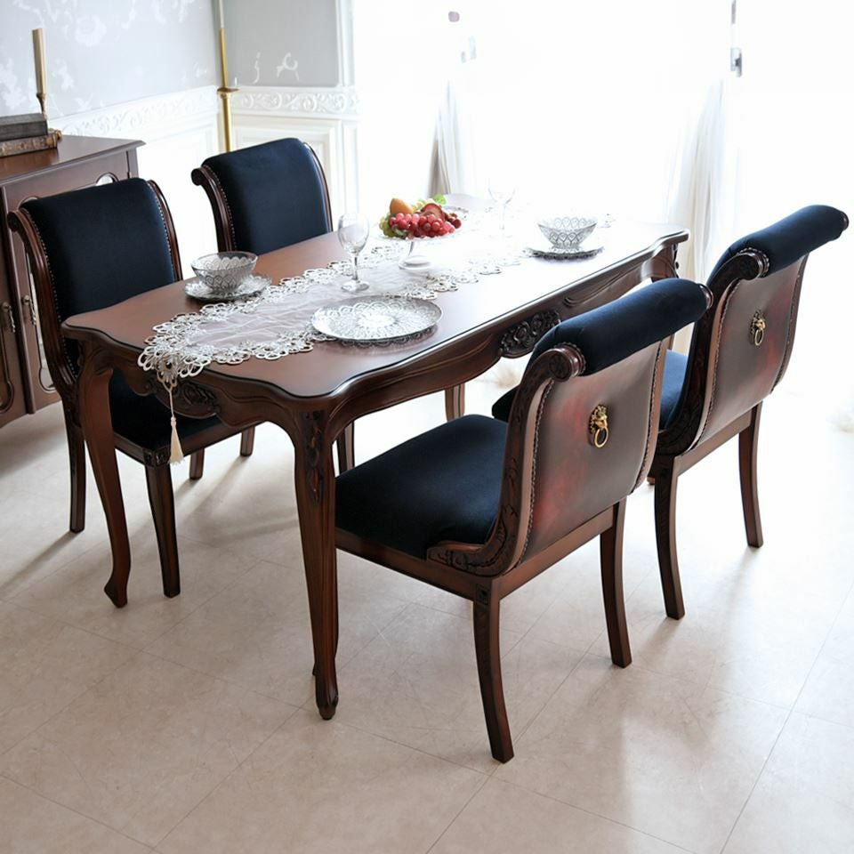 アンリヴェルデ ダイニングセット5P 4人掛け ブラウン ハンドルチェア 幅145cm 画像12