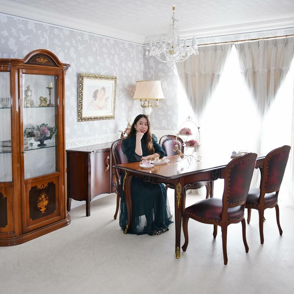 アンリヴェルデ ヴェネチアン 伸長式ダイニングセット5P 4人掛け ワイン 幅150→180cm 画像2