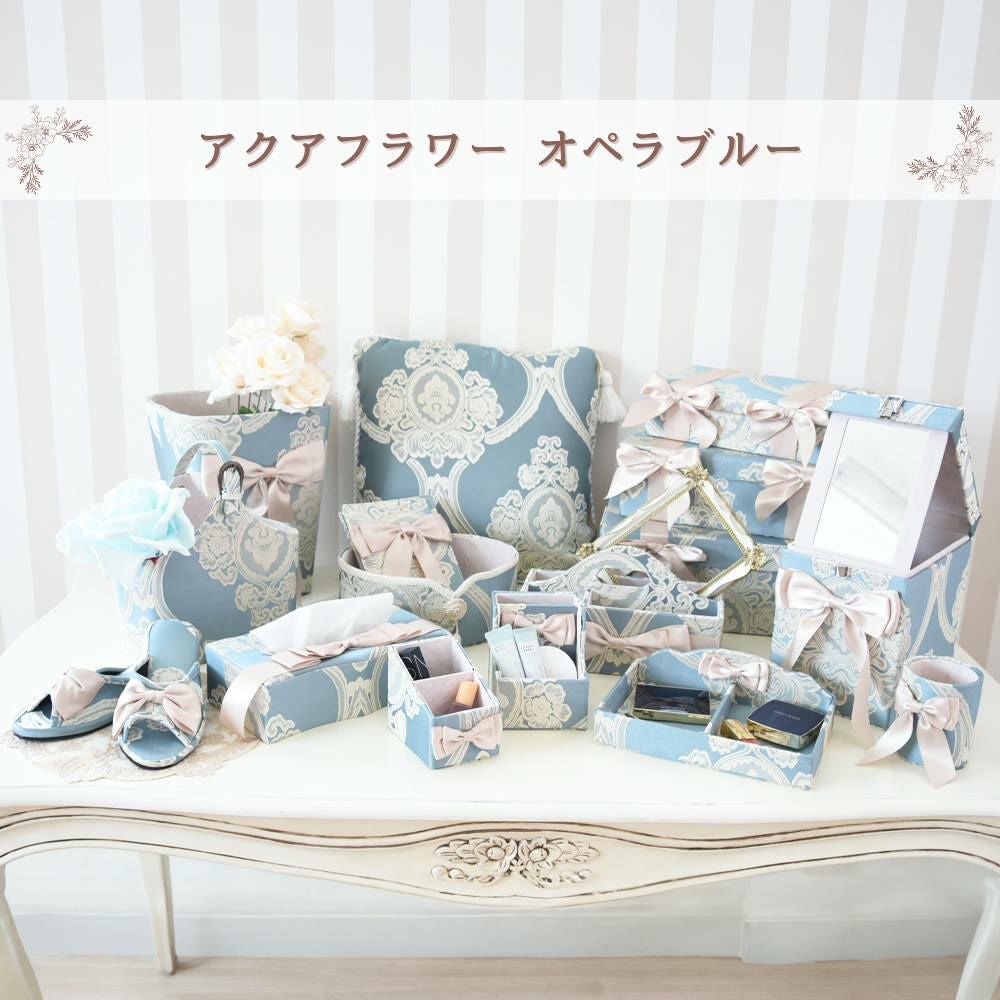 アクアフラワー オペラブルー 卓上 スタンドミラー 幅14.5cm 画像9