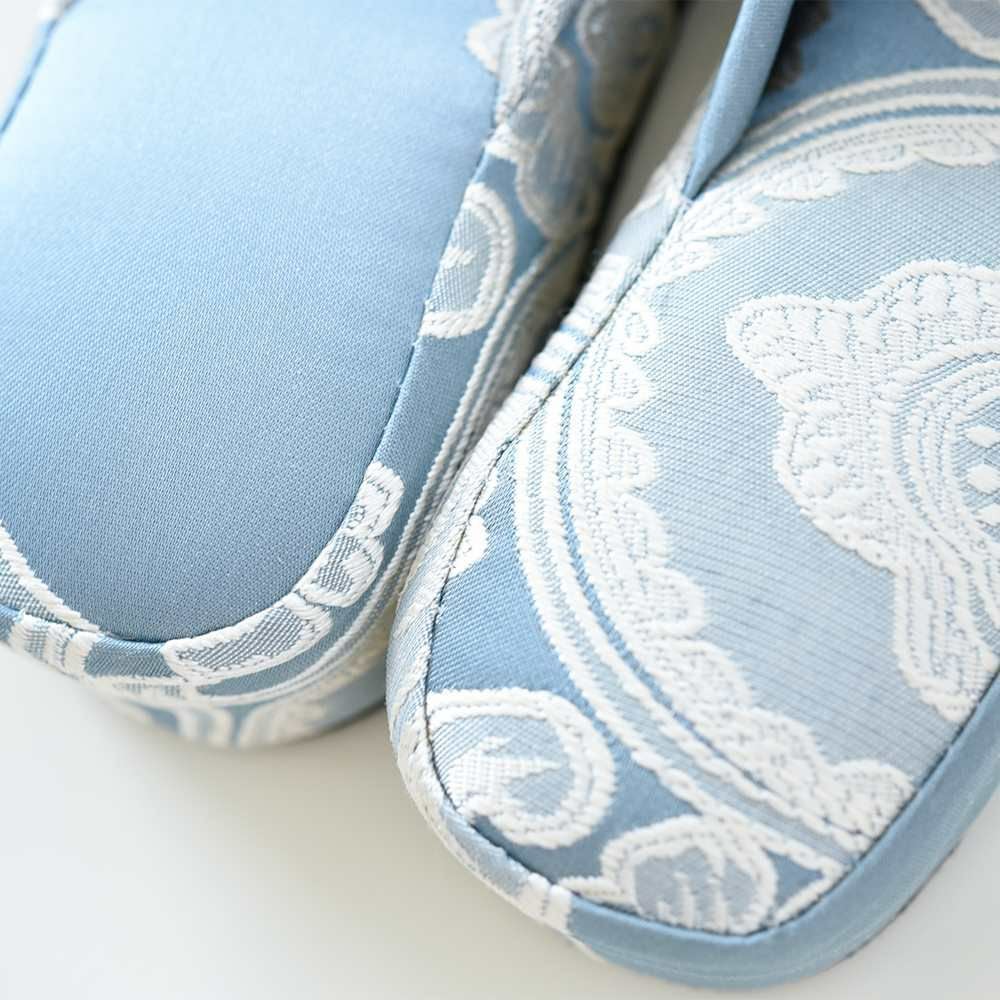 アクアフラワー オペラブルー スリッパ(4cmヒール) 画像6