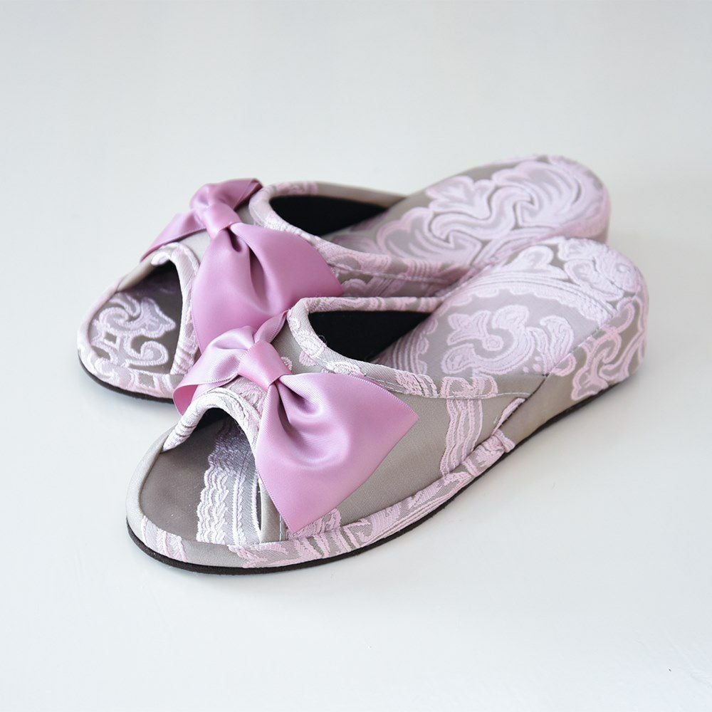 アクアフラワー オペラピンク スリッパ(4cmヒール) 画像2