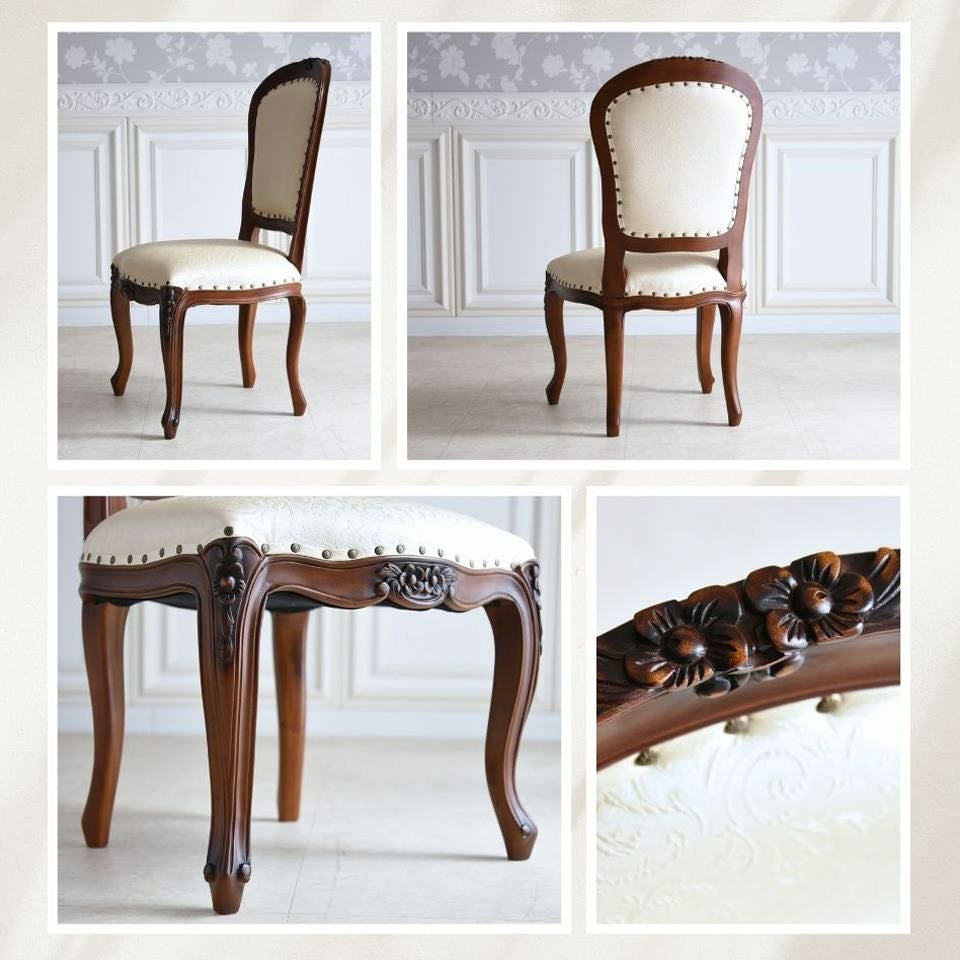 アンリヴェルデ ヴェネチアン 伸長式ダイニングセット7P 6人掛け ブラウン アイボリー 幅150→180cm 画像11