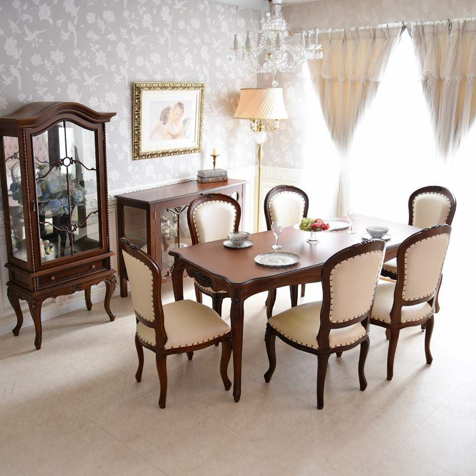 アンリヴェルデ ダイニングセット7P 6人掛け ブラウン アイボリー 幅175cm 画像1