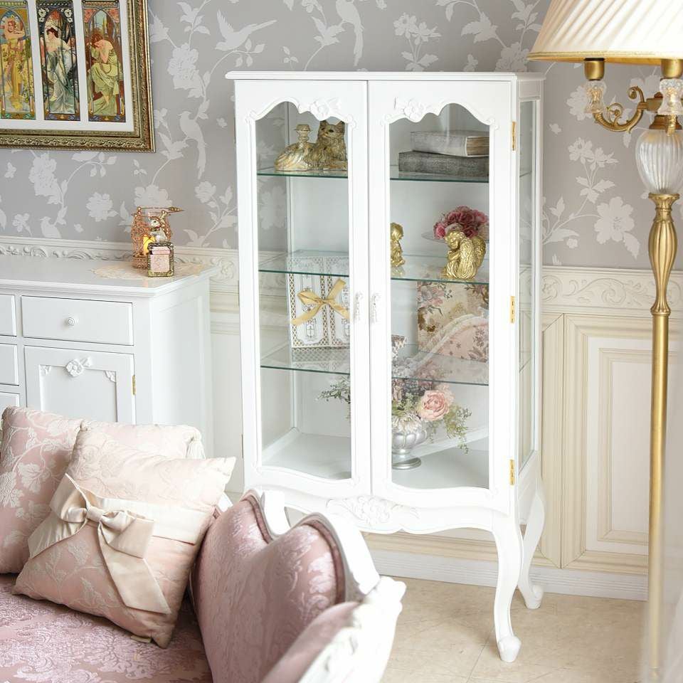 フィレンツェ キャビネット ホワイト 幅73cm 画像1