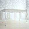 英国調 クイーンアン様式 ダイニングテーブル ホワイト 幅140cm 画像6