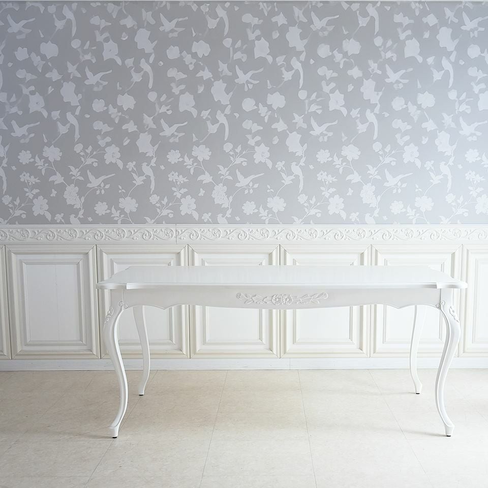 英国調 クイーンアン様式 ダイニングテーブル ホワイト 幅170cm 画像7