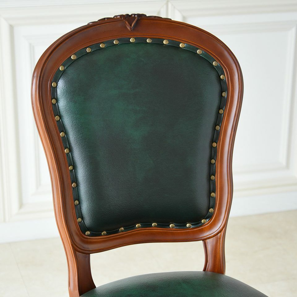 英国調 アンリヴェルデ ダイニングチェア グリーン 猫脚 画像6