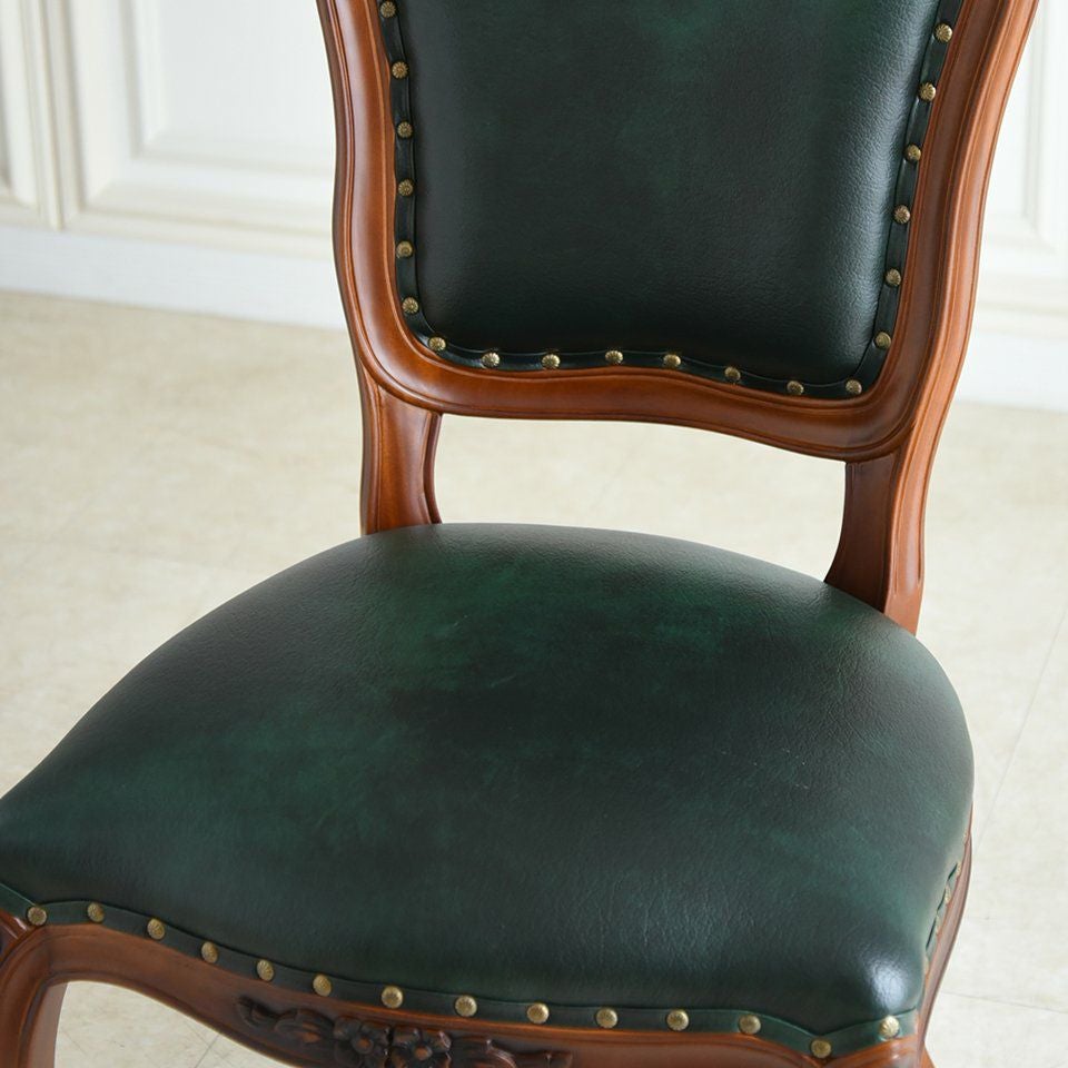 英国調 アンリヴェルデ ダイニングチェア グリーン 猫脚 画像10