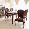 英国調 アンリヴェルデ ダイニングチェア ワインレッド 猫脚 画像1