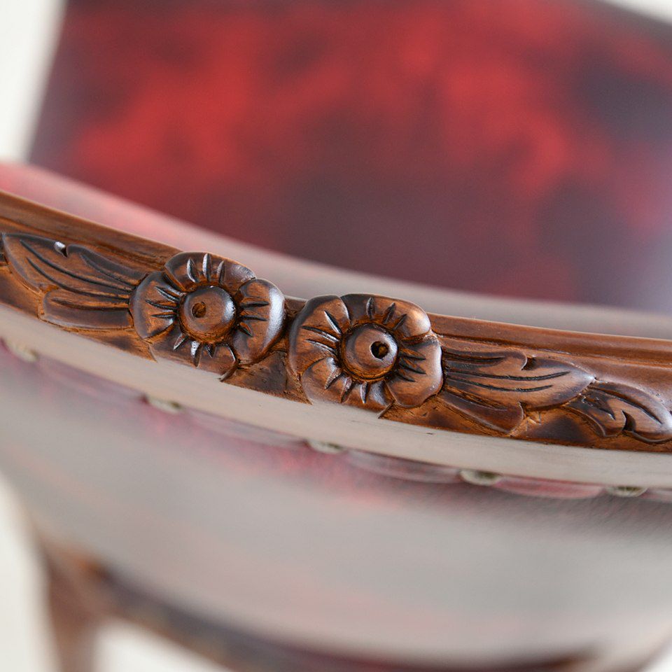 英国調 アンリヴェルデ ダイニングチェア ワインレッド 猫脚 画像8