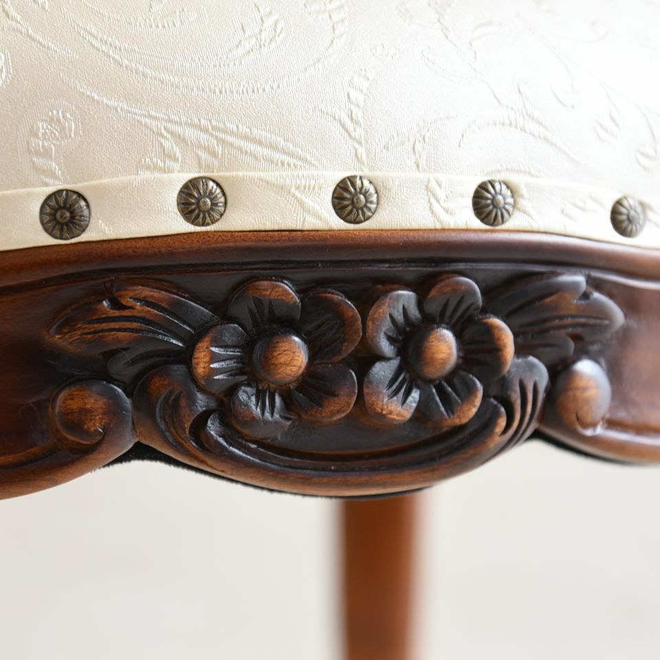 英国調 アンリヴェルデ ダイニングチェア ブラウン 猫脚 画像9