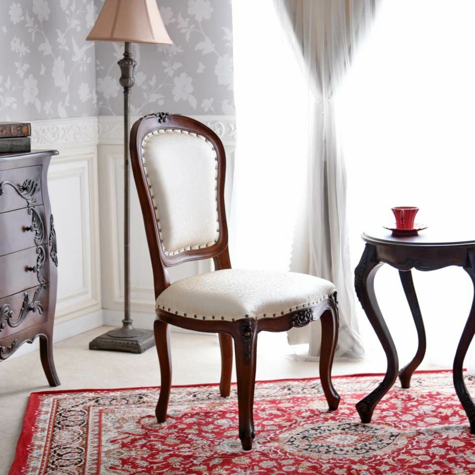 英国調 アンリヴェルデ ダイニングチェア ブラウン 猫脚 画像14