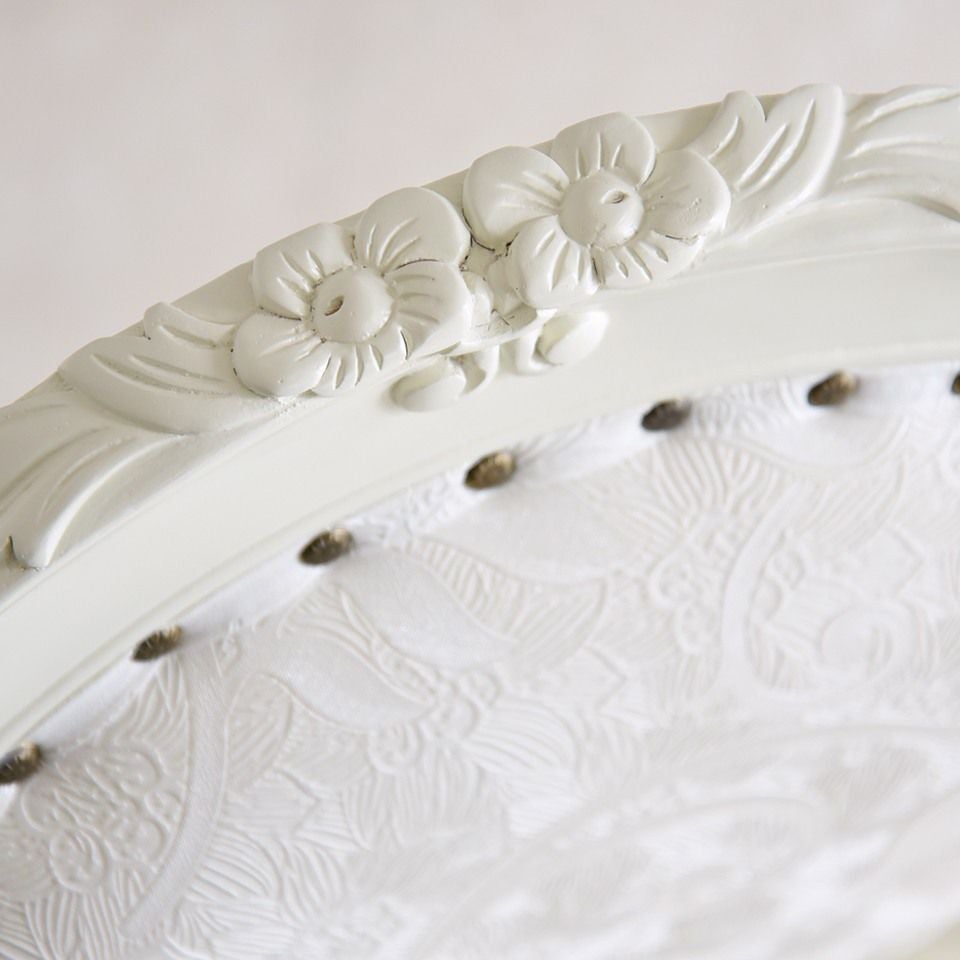 英国調 アンリヴェルデ ダイニングチェア アイボリー 猫脚 画像8