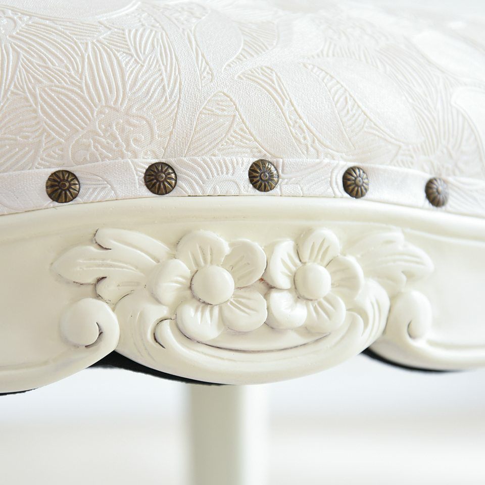 英国調 アンリヴェルデ ダイニングチェア アイボリー 猫脚 画像9