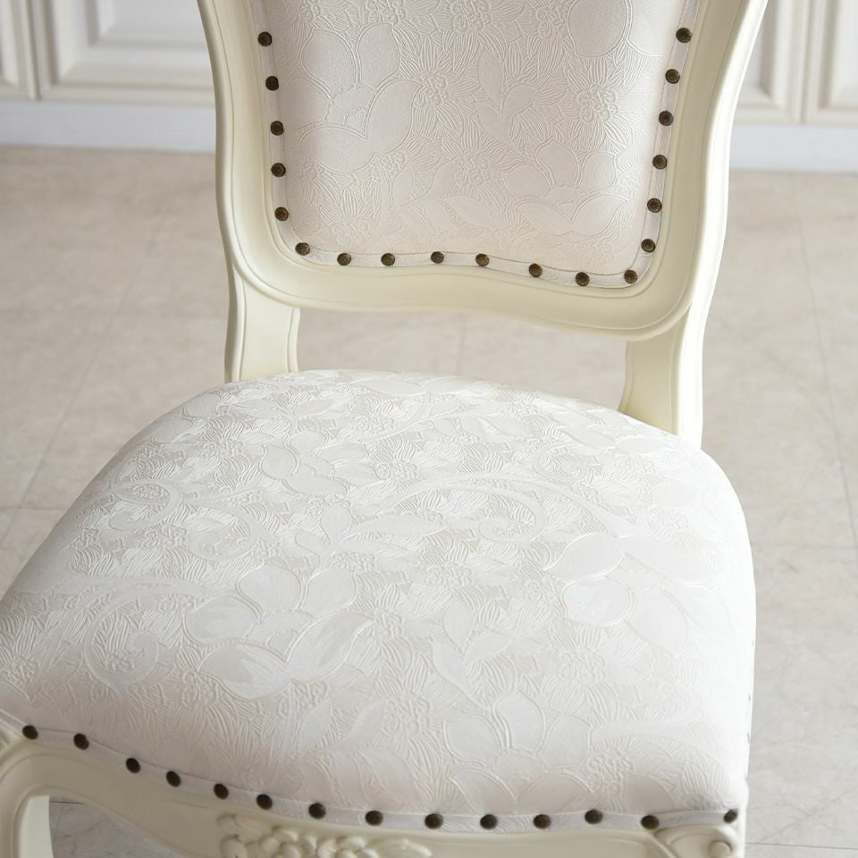 英国調 アンリヴェルデ ダイニングチェア アイボリー 猫脚 画像10