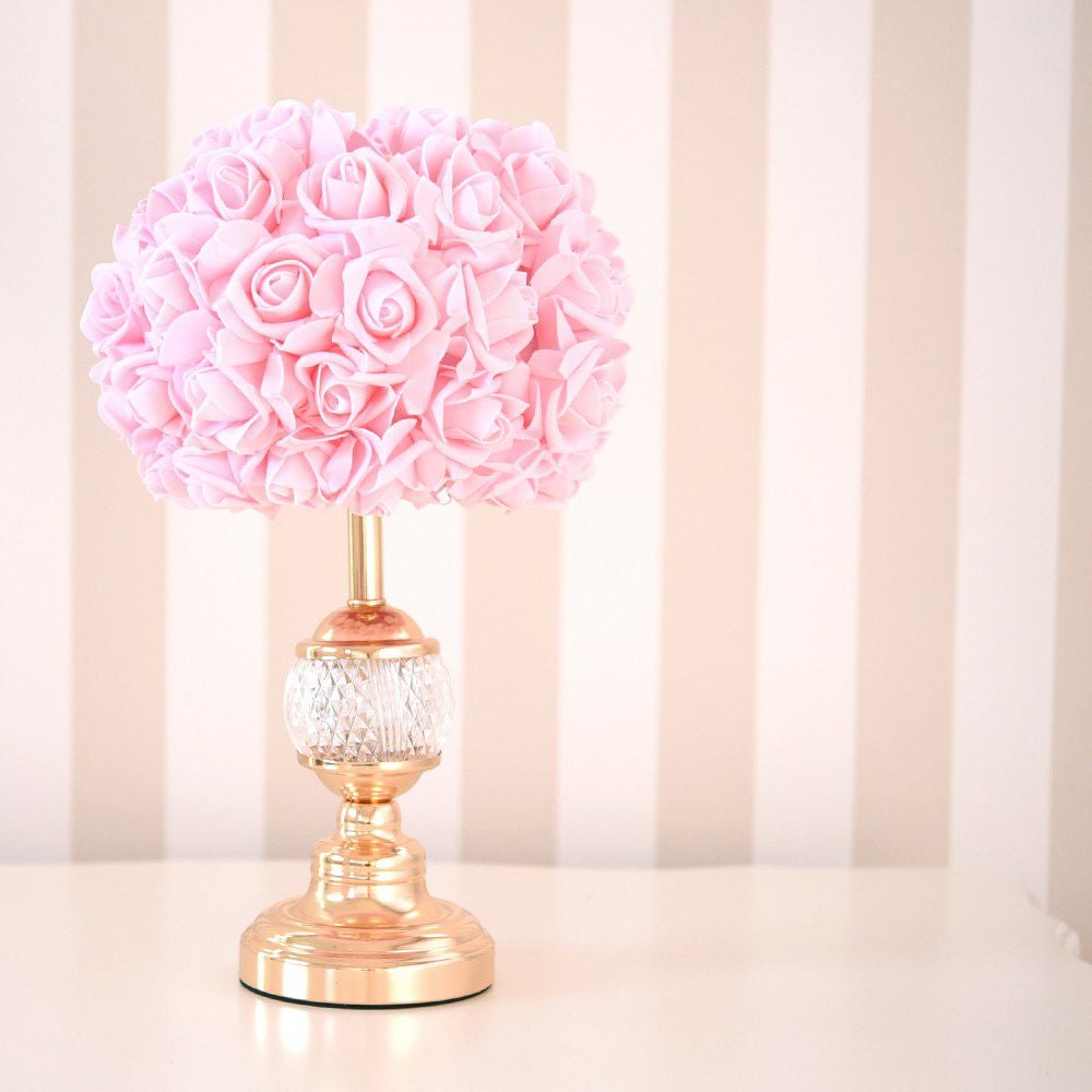 Rose テーブルランプ ピンク 高さ40cm 画像5