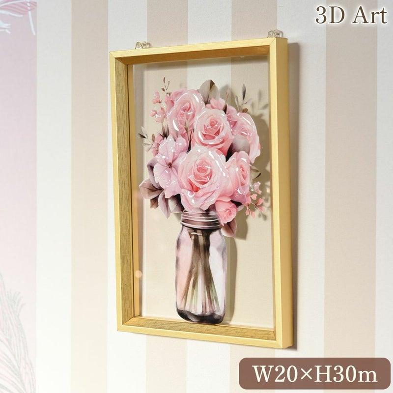 ３Dアート 「ローズ エッセンス」 20×30cm 画像1サムネイル