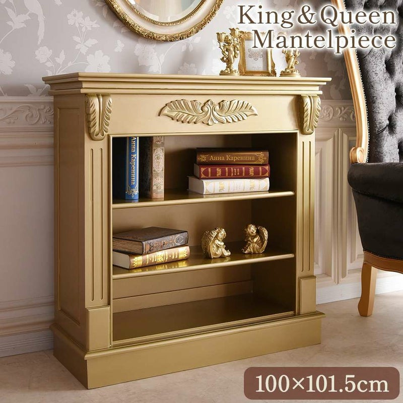 King＆Queen ロココ ゴールド 王宮のマントルピース 幅100cm 画像サムネイル