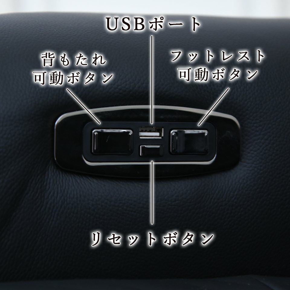 ホワイトチャペル パーソナルチェア 電動 本革ブラック 画像8