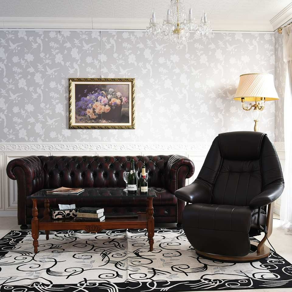 キンデルダイク パーソナルチェア 電動 本革ダークブラウン 画像2