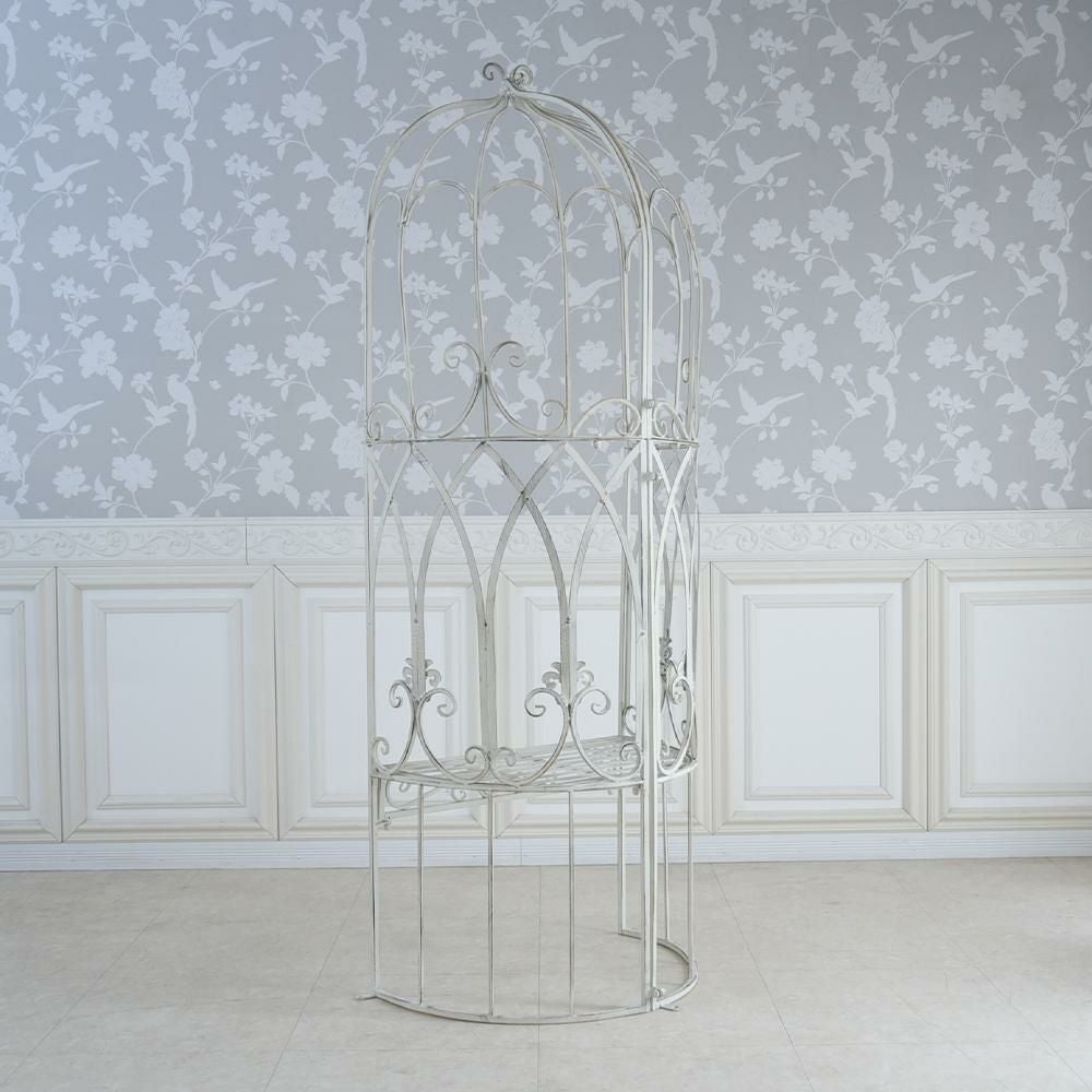 ガーデン ファンタジー ファニチャー アイアン ハーフムーンドームS ベンチ付 幅68cm 画像4