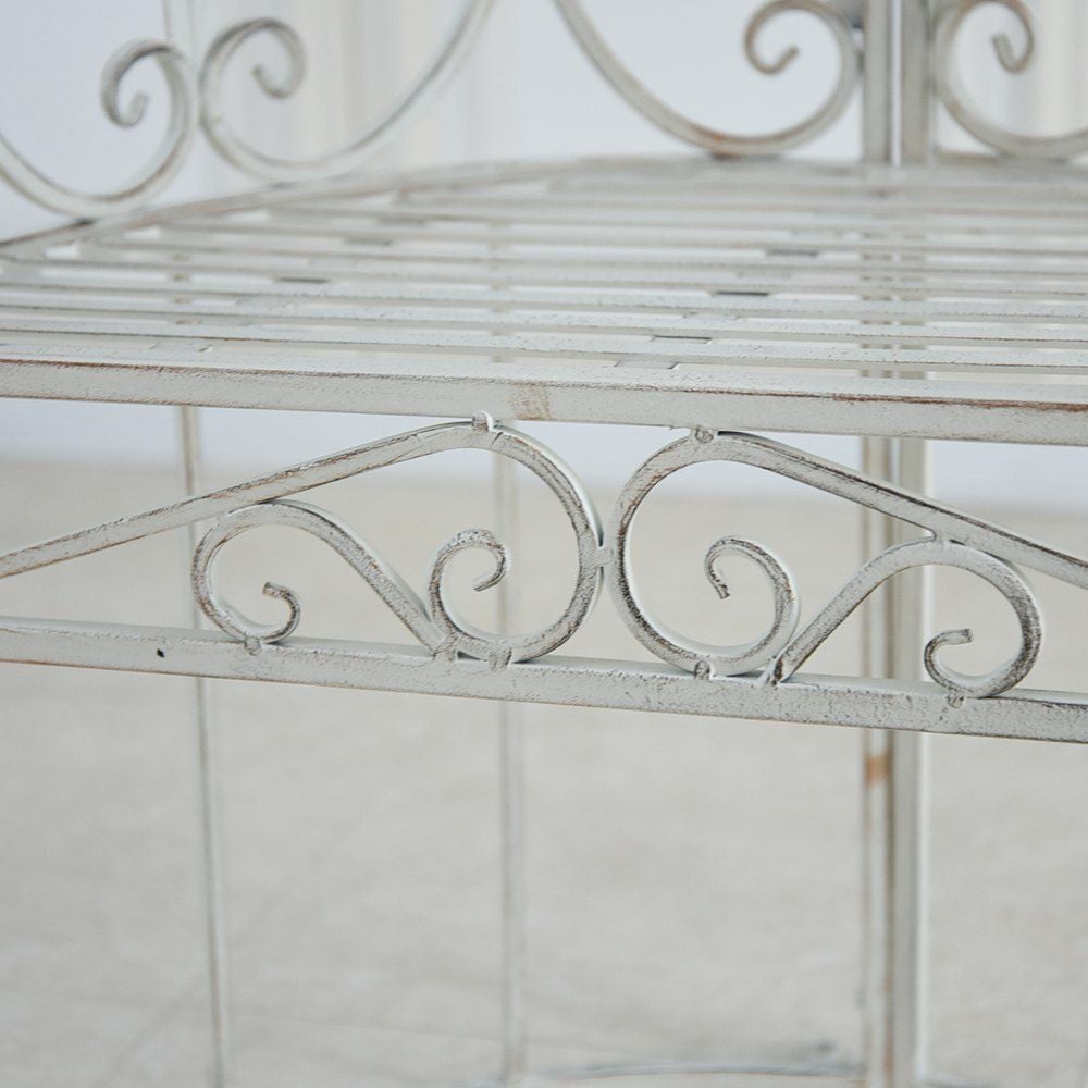 ガーデン ファンタジー ファニチャー アイアン ハーフムーンドームS ベンチ付 幅68cm 画像9