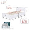 引出付 セミシングルショートベッド ホワイト 幅84cm 画像10
