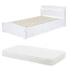 引出付 セミシングルショートベッド ホワイト ボンネルコイル 画像17