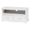 ヨーロピアン テレビ台 アンティーク調 ハンドル ホワイト 幅80cm 画像10