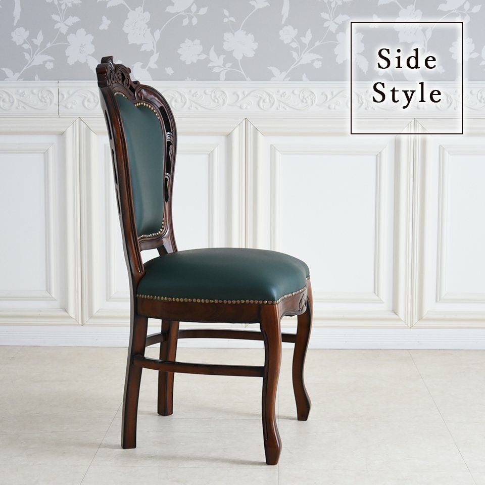 マリナカッシーリ ダイニングチェア 合皮 グリーン 幅48cm 画像9