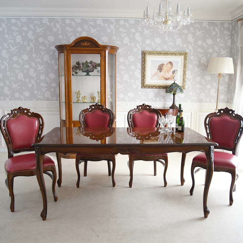 イタリアン マリナ グランデ 象嵌 長角 ダイニングテーブル 165cm 画像8