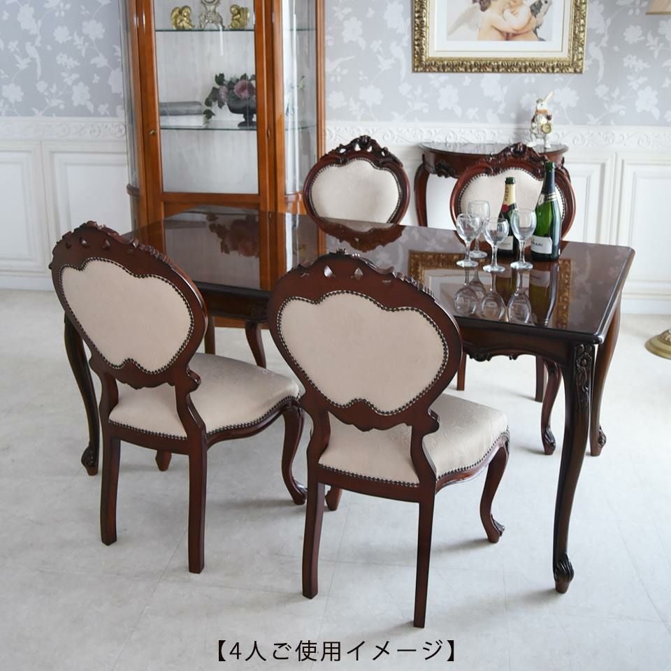 イタリアン マリナ グランデ 長方形 ダイニングセット7P 6人掛け ジュリアチェア 幅165cm 画像8